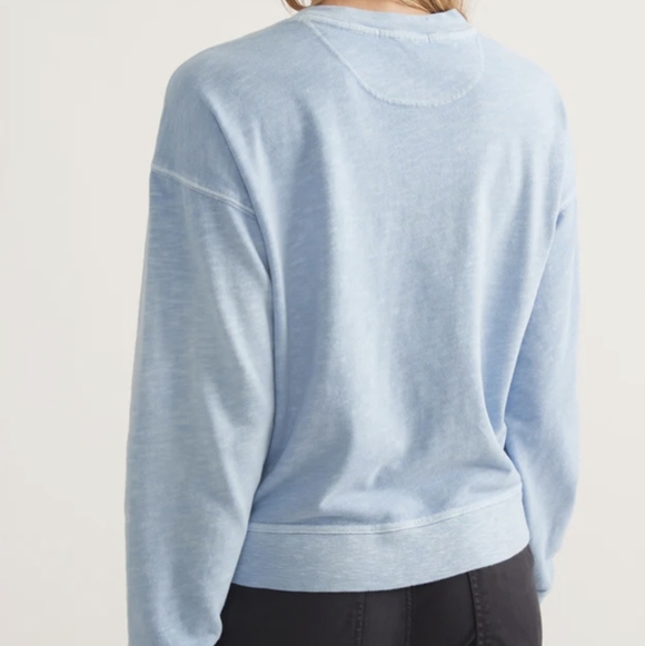 Marine Layer Sadie Vintage Slub Longsleeve Blue Women's XL - Picture 3 of 11